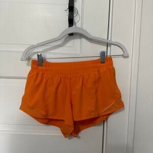 Lululemon orange hotty hot shorts